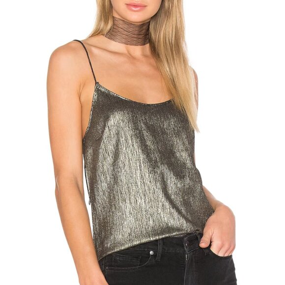 NWT Paige x Rosie HW Cicelt Metallic Foil Cami Size M - Picture 5 of 10
